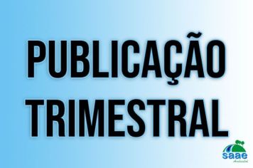 EXTRATO DE PUBLICAÇÃO TRIMESTRAL